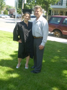 My dad and I before my college graduation, May 2012. 
